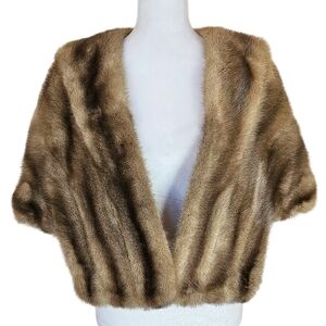 Gartenhaus Vintage Mink Stole Women's‎ One Size Vintage Fur Coat Shawl Glamour